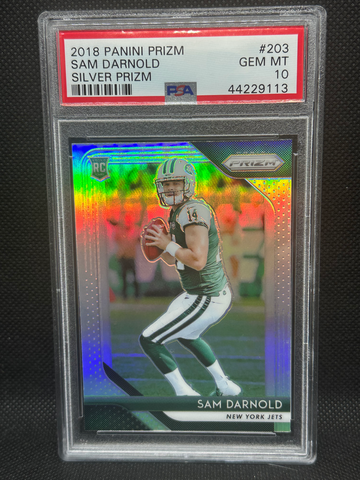 2018 Prizm Silver Sam Darnold #203 PSA 10 Gem Mint 