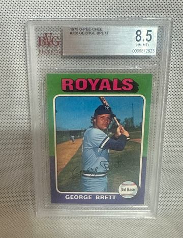 1975 O-Pee-Chee George Brett #228 BVG 8.5 rookie more rare than topps 