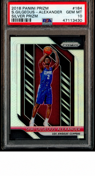 2018 Prizm Silver Shai Gilgeous-Alexander #184 PSA 10 Gem Mint