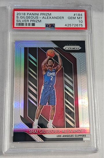 2018 Prizm Silver Shai Gilgeous-Alexander #184 PSA 10 Gem Mint