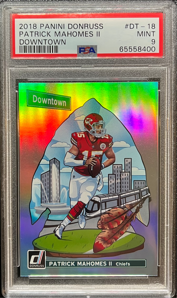 2018 Donruss Patrick Mahomes Downtown PSA 9 DT-18