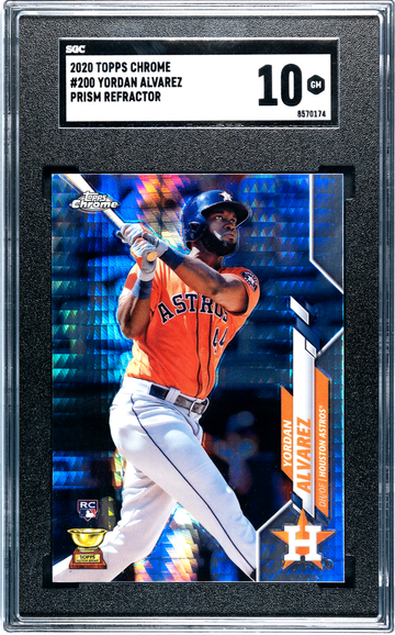 2020 Topps Chrome #200 Yordan Alvarez RC Prism Refractor SGC 10 Gem Mint Houston Astros