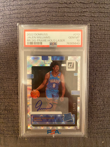 2022 Donruss Rated Rookie Jalen Williams Holo Laser /75