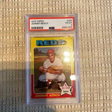 1975 TOPPS #260 JOHNNY BENCH PSA 4