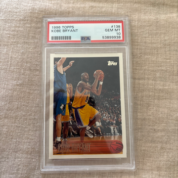 1996 TOPPS #138 KOBE BRYANT ROOKIE RC PSA 10