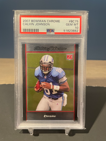  2007 Bowman Chrome Calvin Johnson RC #BC75 PSA 10