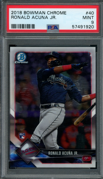 2018 Bowman Chrome #40 Ronald Acuña Jr. PSA 9