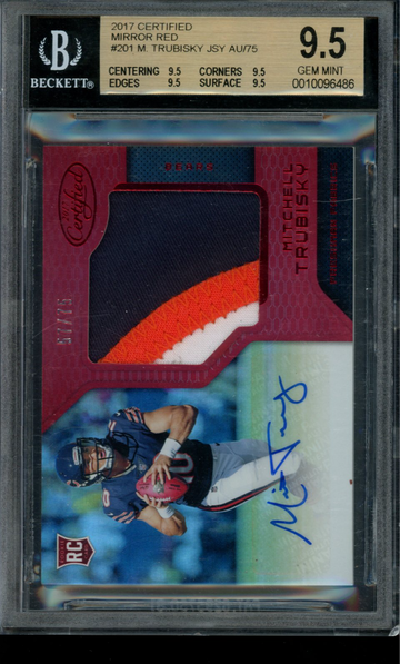 2017 Mitchell Trubisky Certified auto patch rookie /75 BGS 9.5