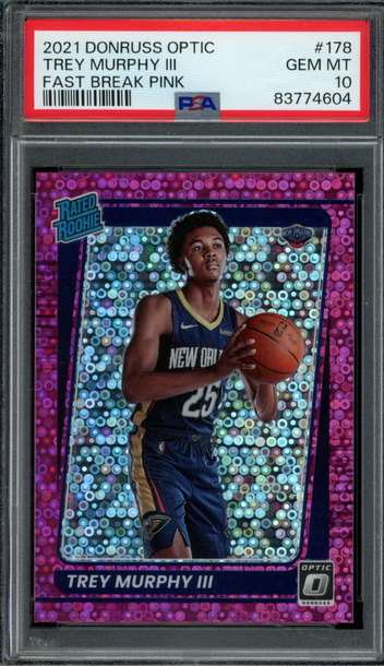 2021 Panini Donruss Optic #178 Trey Murphy Iii Fast Break Pink /20 PSA 10
