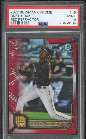 Oneil Cruz Bowman Chrome True Red /5 Rookie 