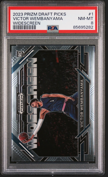 2023 Panini Prizm Draft Picks Victor Wembanyama Widescreen PSA 8