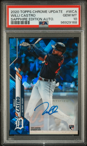 2020 Topps Chrome Update Willi Castro Sapphire Auto PSA 10