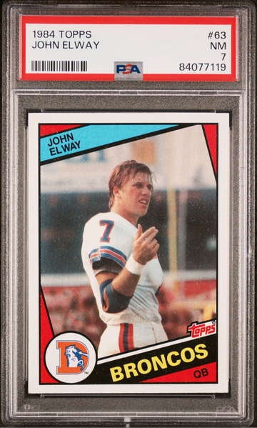 1984 Topps John Elway Rookie PSA 7