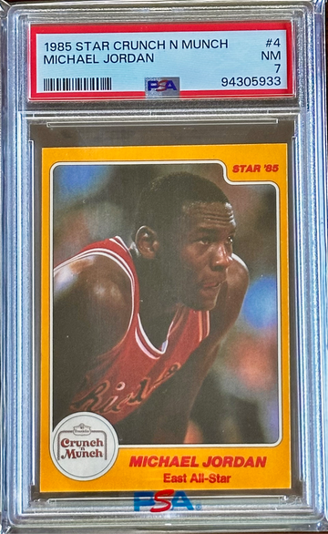 1985 Star Crunch n Munch Michael Jordan PSA 7