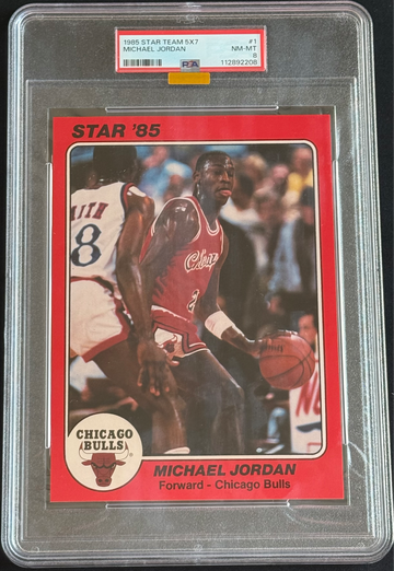 1985 Star Michael Jordan Team Super PSA 8 MBA Gold Diamond (Top 5%)