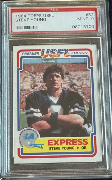 1984 Topps USFL Steve Young RC PSA 9