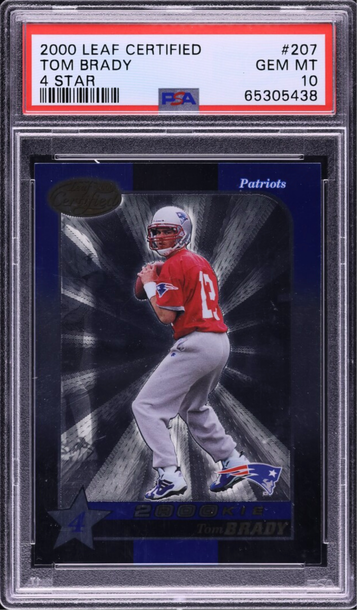 2000 Leaf Certified Tom Brady 4 Star /1500 PSA 10 - POP 23!