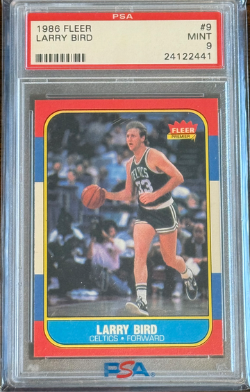 1986 Fleer Larry Bird PSA 9