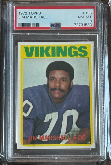 1972 Topps Jom Marshall PSA 8