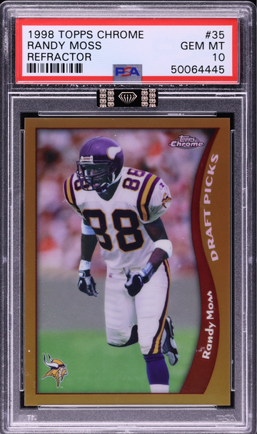 1998 Topps Chrome Randy Moss RC PSA 10 MBA Black Label (Top 1%🔥)