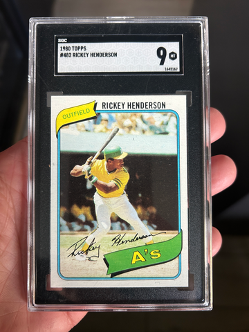1980 Topps Rickey Henderson #482 SGC 9 Rookie RC