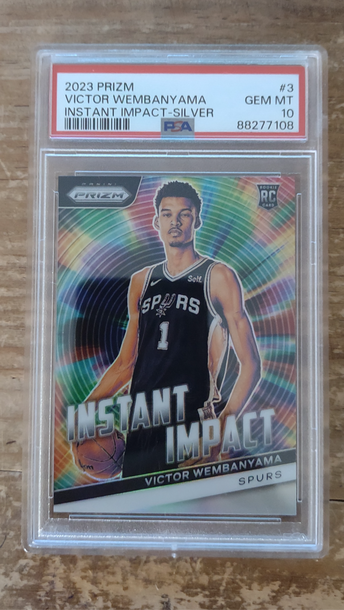 2023 prizm Victor wembanyama instant impact silver PSA 10