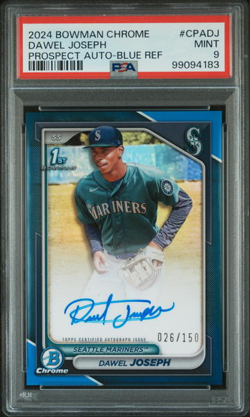 2024 Bowman Chrome Dawel Joseph Blue Auto /150 PSA 9