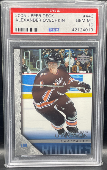 2005 upper deck Authentic Alexander Ovechkin young guns PSA 10