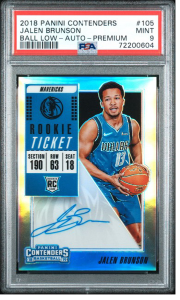 2018 Contenders Jalen Brunson Ball Low Premium Auto