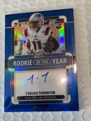 2022 CONTENDERS OPTIC ROOKIE OF YEAR AUTO TYQUAN THORNTON /60