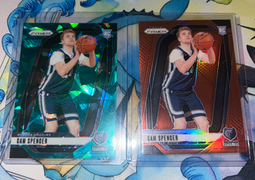 Can Spencer Rookie Prizm both /225 Red Teal