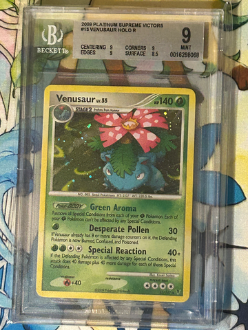 2009 Pokemon Platinum Supreme Victors #13 Venusaur Holo BGS 9 Swirl Mint