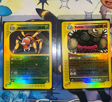 Pokemon Golem and Ariados E Reader Reverse Holo MP