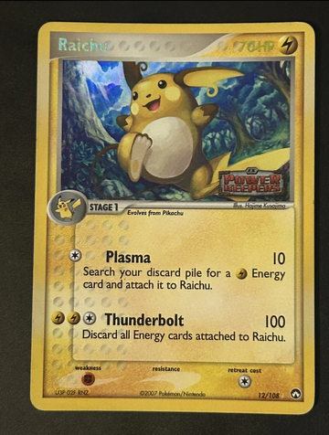 Pokemon TCG Raichu 12/108 Power Keepers Reverse Holo Stamped