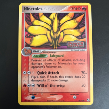 Ninetales 19/108 Power Keepers Reverse Holo Rare Stamped
