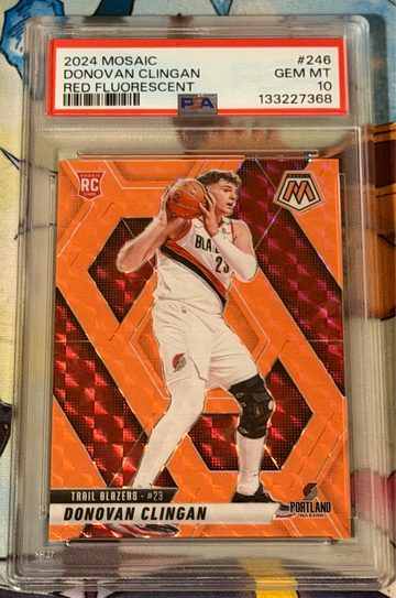 Mosaic Red Fluorescent Donovan Clingan /75 PSA 10