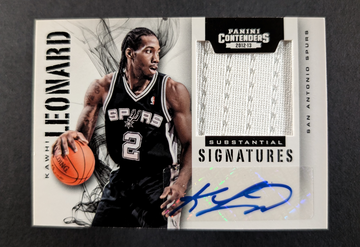 2012-13 Panini Contenders Substantial Signatures Materials #43 Kawhi Leonard 