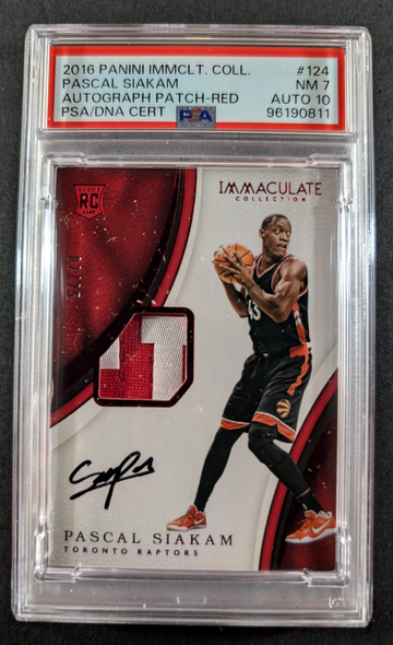 2016 Panini Immaculate Collection 02/25 AU PATCH-RED PASCAL SIAKAM PSA 7 AU 10 