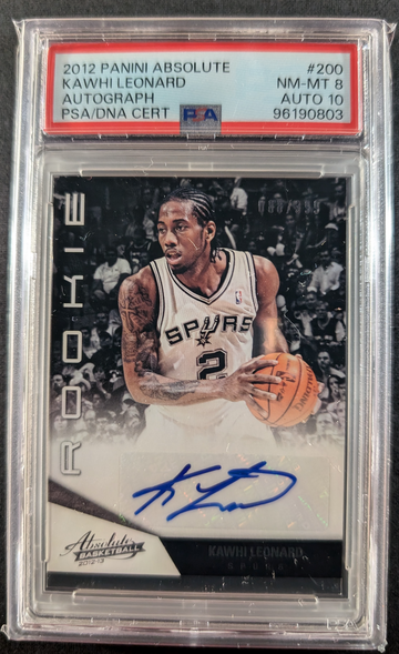 2012 Panini Absolute 088/399 Autograph #200 Kawhi Leonard PSA 8 AU 10 