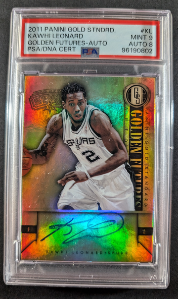 2011 Panini Gold Standard Golden Future AU #KL Kawhi Leonard PSA 9 AU 8