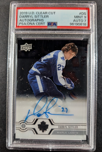 2019 Upper Deck Clear Cut Autographs #DS Darryl Sittler PSA 9 AU 7