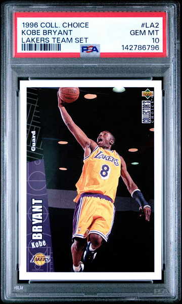 PSA 10 1996-97 Collector's Choice LA2 Kobe Bryant Lakers Team Set Rookie