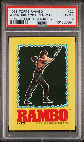 1985 Topps Rambo Stickers #22 PSA 6