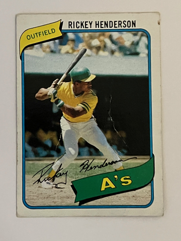 1980 Rickey Henderson (RC) Topps #482 (G-VG)