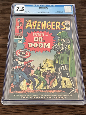 The Avengers #25 (1966). 7.5 CGC. Dr. Doom c/s.