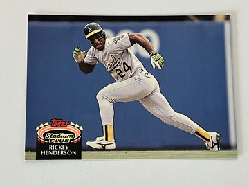 1992 Rickey Henderson Stadium Club #750 (NM-MT).