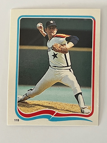 1985 Nolan Ryan Fleer Sticker #115 (NM).