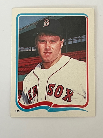 1985 Roger Clemons RC Fleer Stickers #123 (EX-NM).