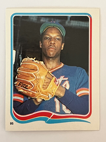 1985 Dwight Gooden RC Fleer Stickers #95 (NM-MT).