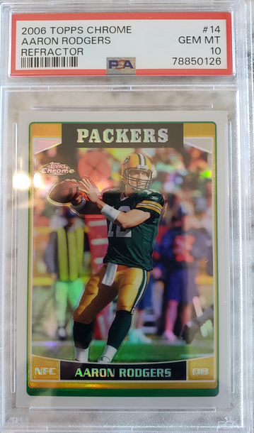 Aaron Rodgers 2006 Topps Chrome Refractor Psa 10 Gem Mint 